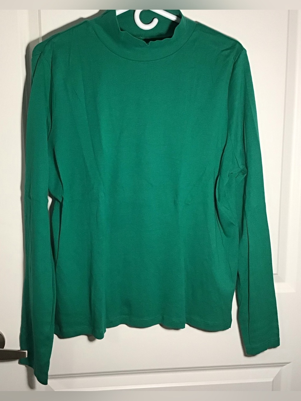 Kim Rogers Emerald Women’s Green Long Sleeve Mock Neck Top XL